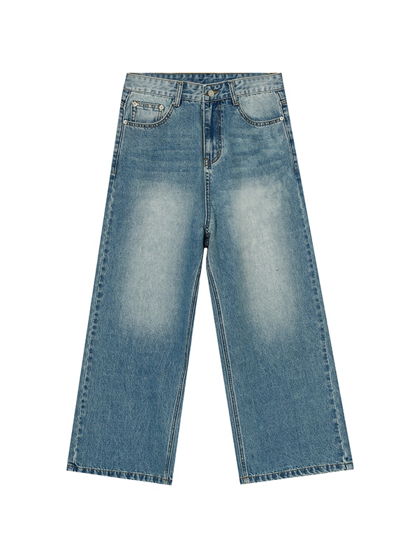 Vaqueros sueltos de diseño blanco Grind para hombre-3