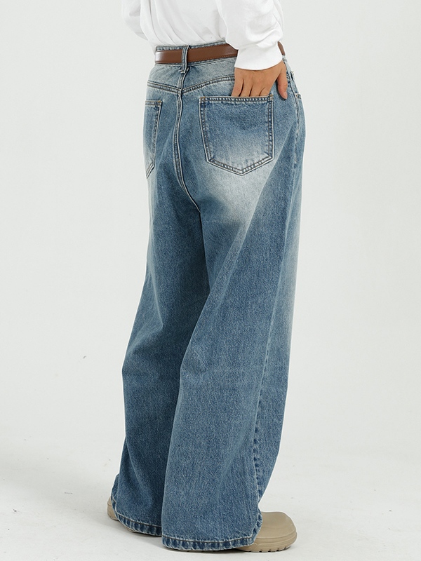 Vaqueros sueltos de diseño blanco Grind para hombre-1