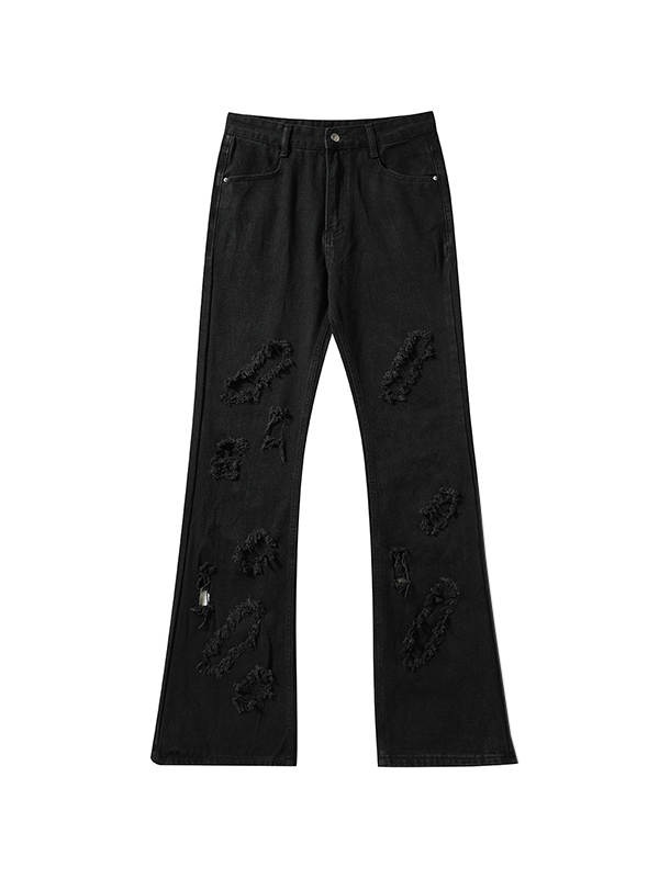 Vaqueros holgados con diseño de varios jirones para hombre-3