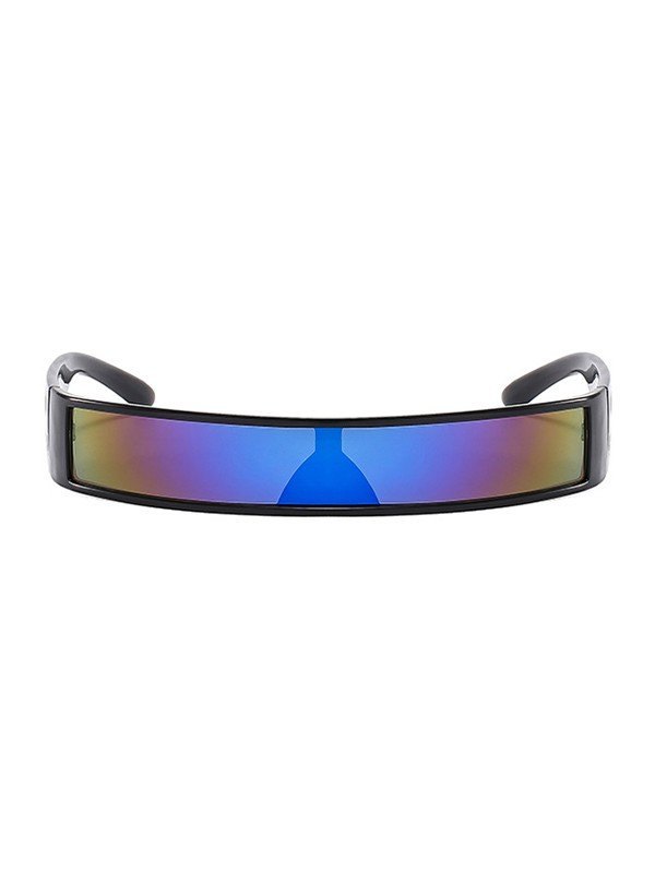 Gafas de sol futuristas Y2K envolventes con patrón de estrellas-1